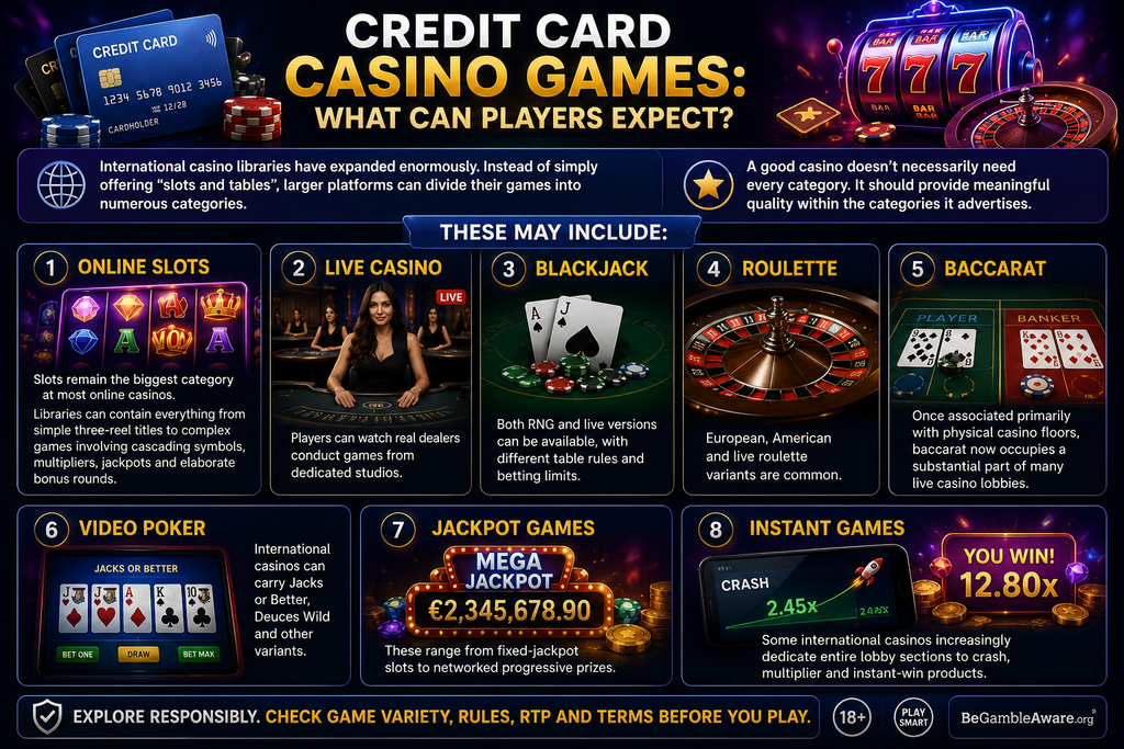 credit card casino games